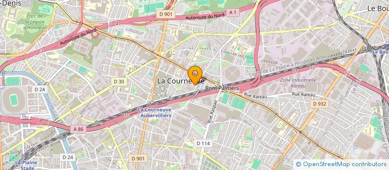 localisation de l'entreprise BSSD SERVICES à LA COURNEUVE