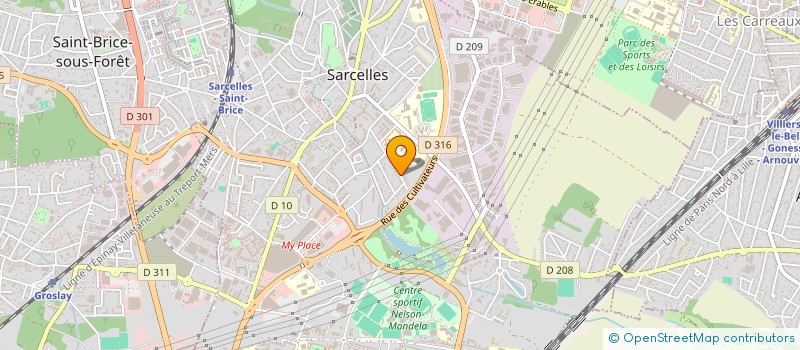 localisation de l'entreprise BT  SARCELLES
