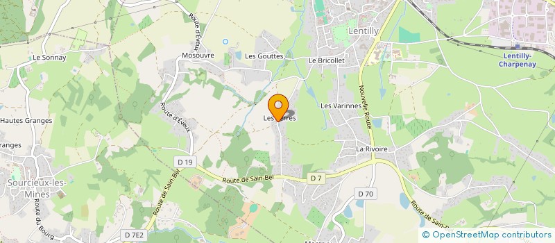 localisation de l'entreprise BT INVEST  LENTILLY