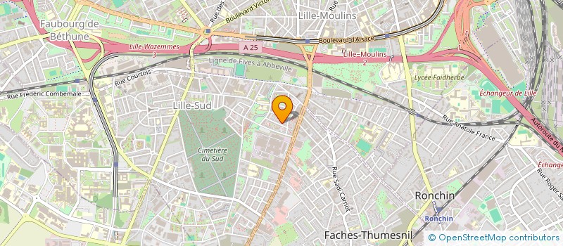localisation de l'entreprise BT INVEST à LILLE