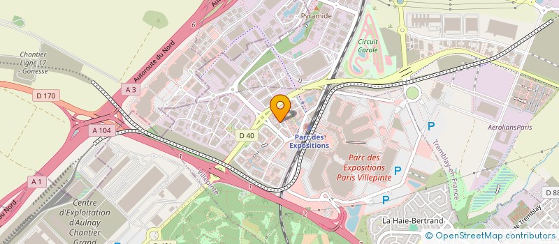 localisation de l'entreprise BT PRO ELEC à VILLEPINTE