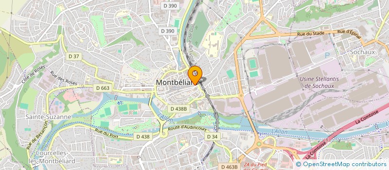 localisation de l'entreprise BT2M INGINIERIE à MONTBELIARD