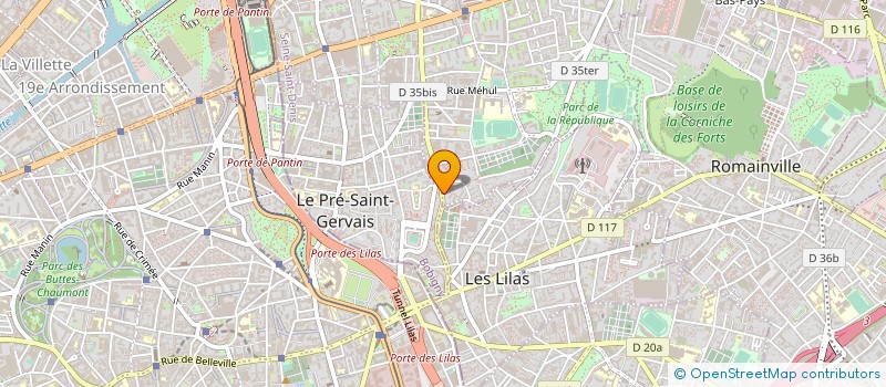 localisation de l'entreprise BT3Z ARCHITECTURE  PANTIN