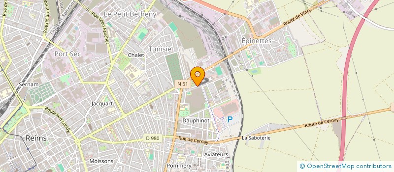 localisation de l'entreprise BTB TECHNOLOGIE  REIMS