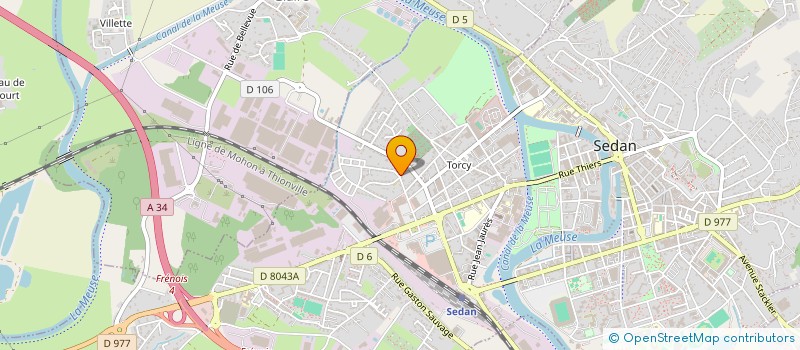 localisation de l'entreprise BTBS CONSTRUCTION à SEDAN