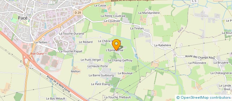 localisation de l'entreprise BTC  PACE