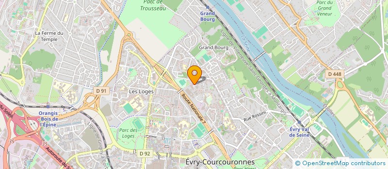 localisation de l'entreprise BTC à EVRY-COURCOURONNES
