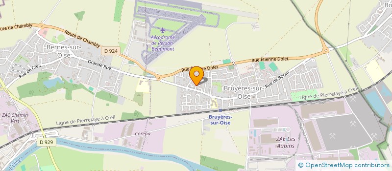 localisation de l'entreprise BTE CONCEPT  BRUYERES-SUR-OISE