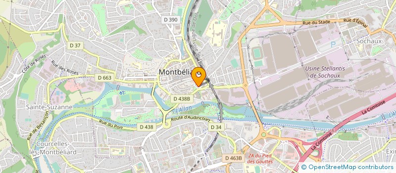 localisation de l'entreprise BTE ETANCHEITE BARDAGE  MONTBELIARD