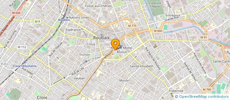 localisation de l'entreprise BTE RENOV à ROUBAIX