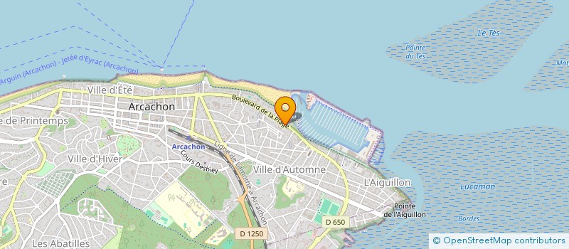 localisation de l'entreprise BTI à ARCACHON