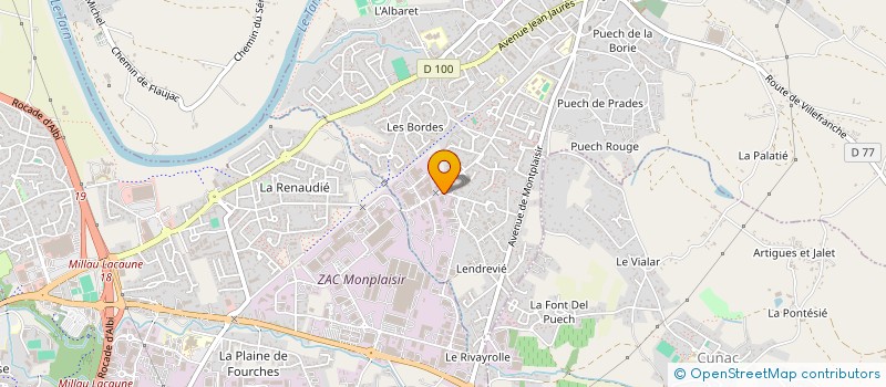 localisation de l'entreprise BTI à SAINT-JUERY