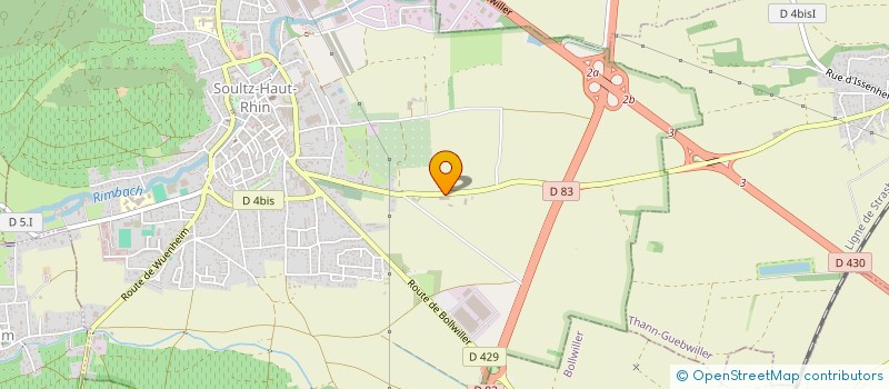 localisation de l'entreprise BTI 68  SOULTZ-HAUT-RHIN