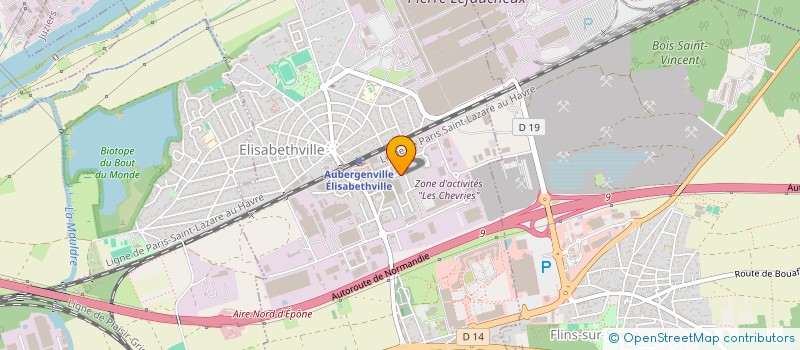 localisation de l'entreprise BTI IMMO  AUBERGENVILLE