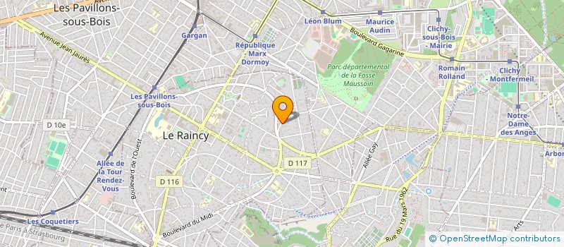localisation de l'entreprise BTM CONSTRUCTIONS à LE RAINCY