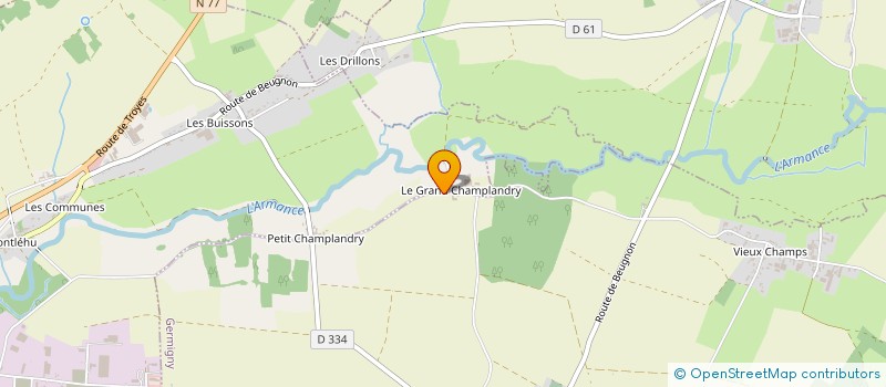 localisation de l'entreprise BTM DE CHAMPLANDRY  SAINT-FLORENTIN