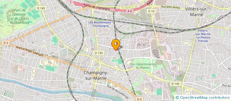 localisation de l'entreprise BTM & FILS à CHAMPIGNY-SUR-MARNE