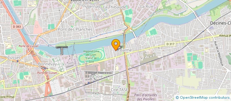 localisation de l'entreprise BTM TRANSPORT  VAULX-EN-VELIN