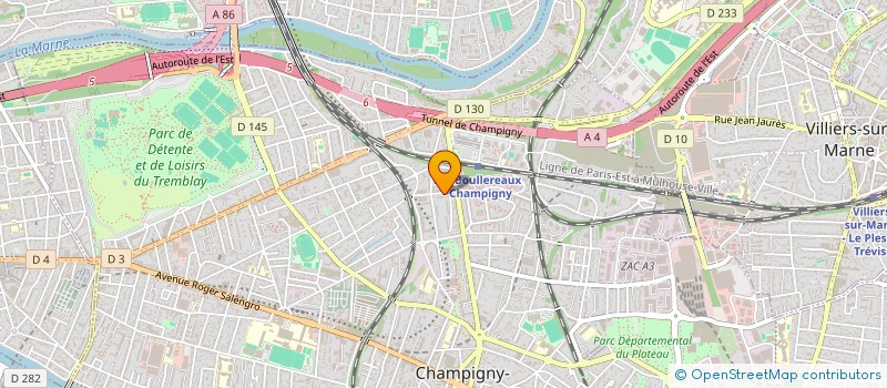 localisation de l'entreprise BTN CHAUFFAGE à CHAMPIGNY-SUR-MARNE