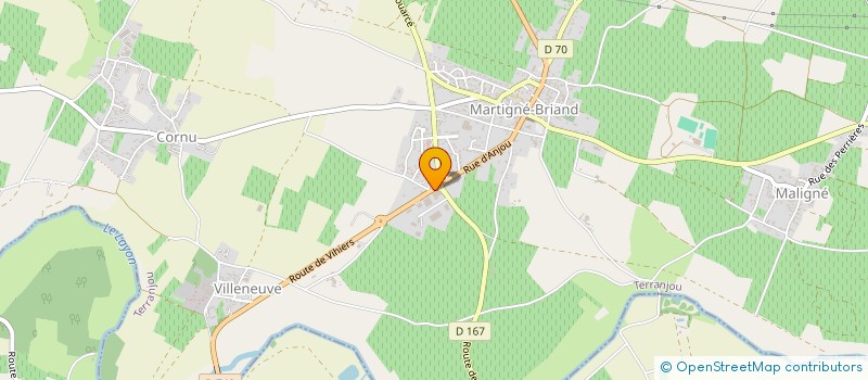 localisation de l'entreprise BTP  TERRANJOU