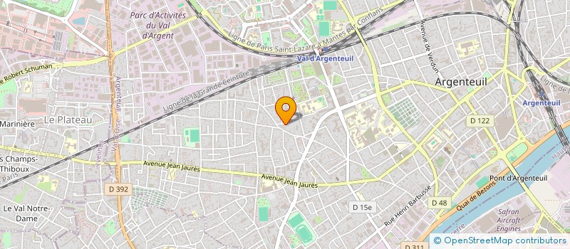 localisation de l'entreprise BTP 90 à ARGENTEUIL