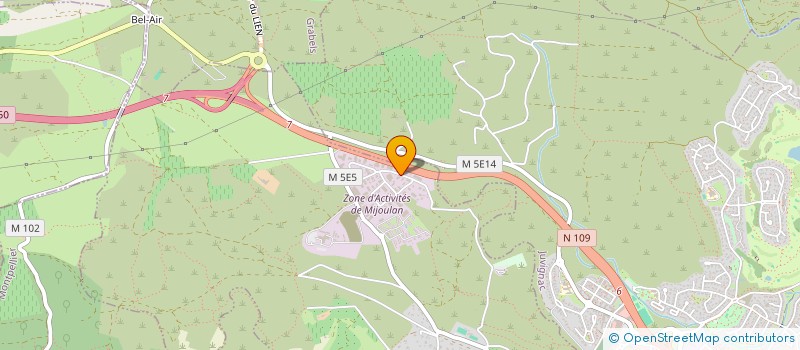 localisation de l'entreprise BTP +  JUVIGNAC