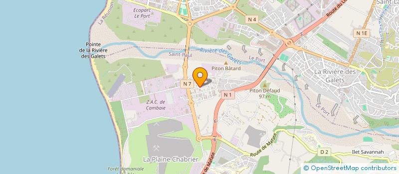 localisation de l'entreprise BTP-B à SAINT-PAUL