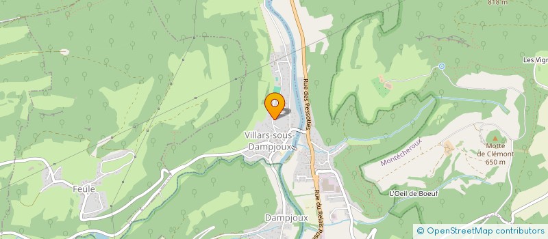 localisation de l'entreprise BTP CASSARD FRANCIS  ET FILS  VILLARS-SOUS-DAMPJOUX