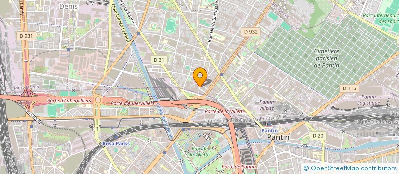 localisation de l'entreprise BTP CASTANET  AUBERVILLIERS