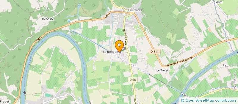 localisation de l'entreprise BTP CAZEAUX à DURAVEL
