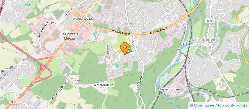 localisation de l'entreprise BTP CFA POITOU CHARENTES à SAINT-BENOIT