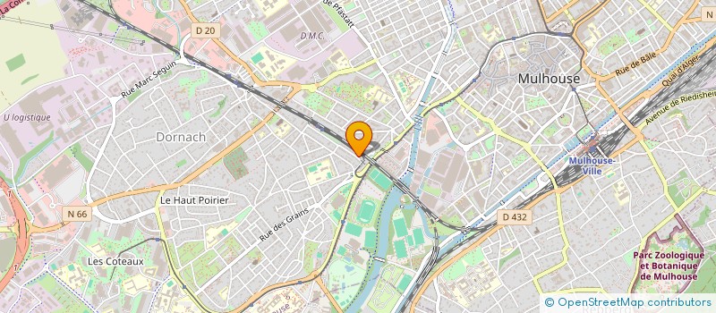 localisation de l'entreprise BTP CONSTRUCTION 68  MULHOUSE