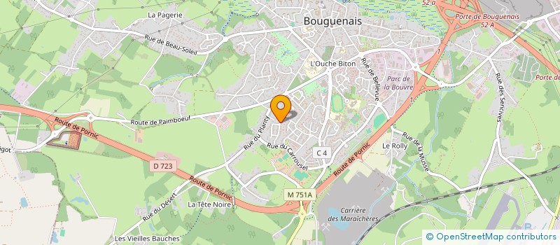 localisation de l'entreprise BTP CONSTRUCTION  BOUGUENAIS