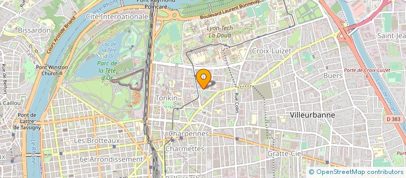 localisation de l'entreprise BTP DEVELOPPEMENT à VILLEURBANNE