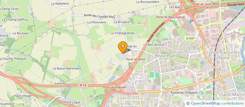 localisation de l'entreprise BTP DU BREIL  RENNES