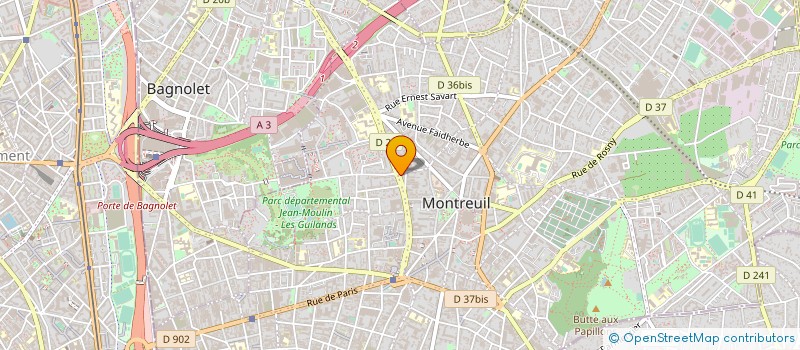 localisation de l'entreprise BTP ETANCHEITE à MONTREUIL