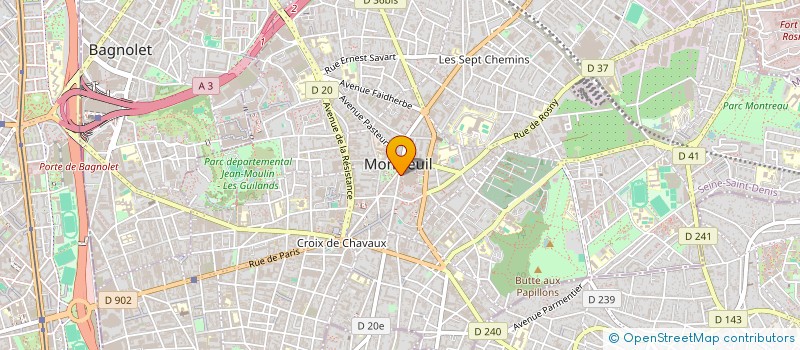 localisation de l'entreprise BTP HA à MONTREUIL