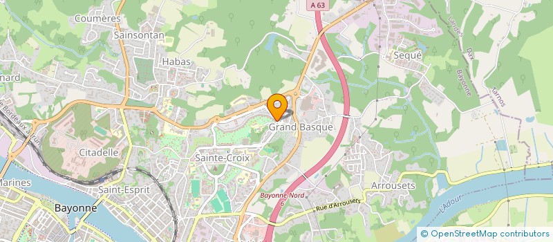 localisation de l'entreprise BTP HY64 à BAYONNE