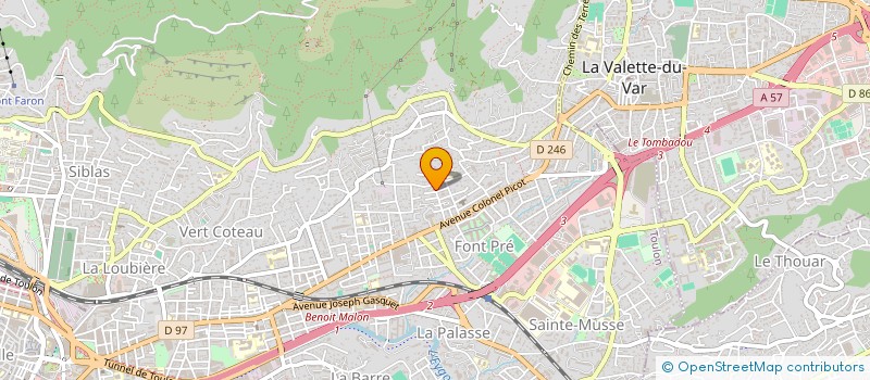 localisation de l'entreprise BTP INDUSTRIEL à TOULON