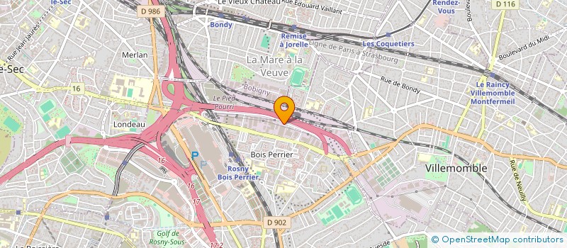 localisation de l'entreprise BTP INTERIM à ROSNY-SOUS-BOIS
