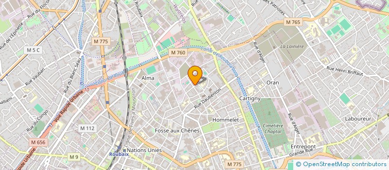 localisation de l'entreprise BTP METROPOLE  ROUBAIX