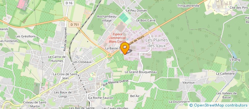 localisation de l'entreprise BTP OUTILLAGE à CHINON