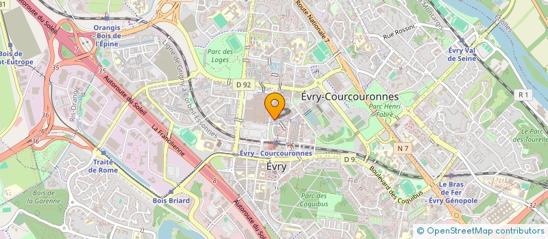 localisation de l'entreprise BTP PLUS à EVRY-COURCOURONNES