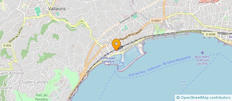 localisation de l'entreprise BTP PRESTIGE 2 A à VALLAURIS
