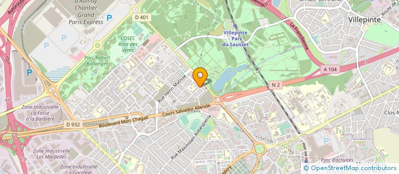 localisation de l'entreprise BTP REVETEMENT SARL à AULNAY-SOUS-BOIS