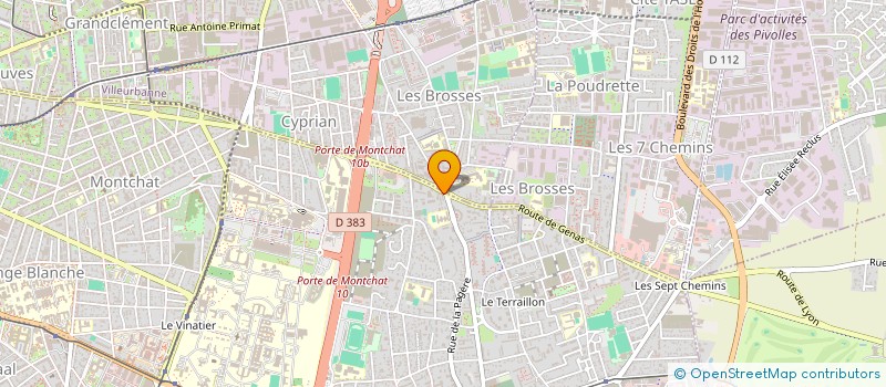 localisation de l'entreprise BTP RHONE ALPES à BRON