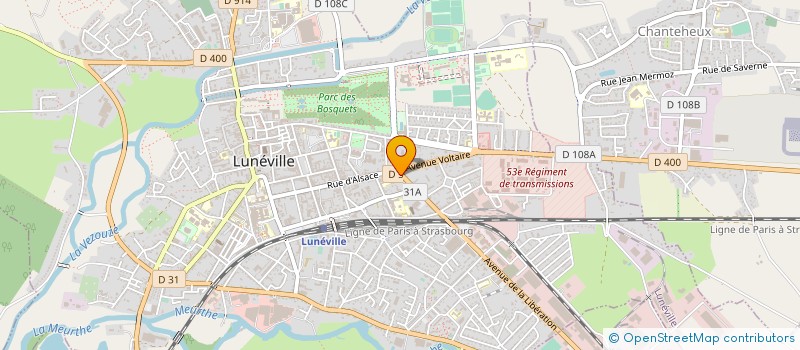 localisation de l'entreprise BTP SAYIN  LUNEVILLE