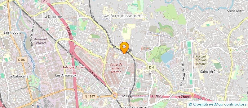 localisation de l'entreprise BTP SYNERGIE à MARSEILLE