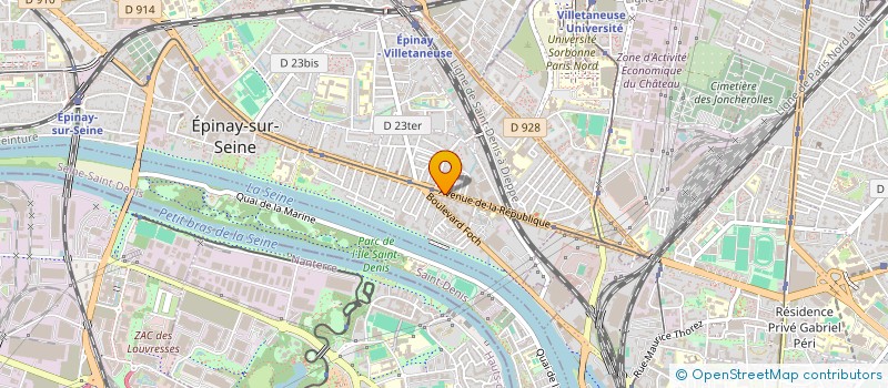localisation de l'entreprise BTP93 à EPINAY-SUR-SEINE
