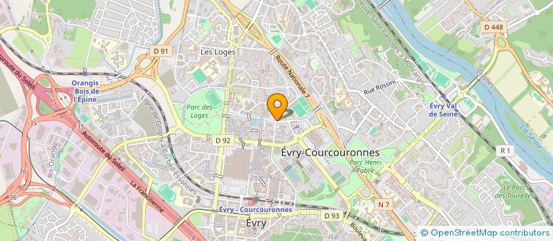 localisation de l'entreprise BTPG à EVRY-COURCOURONNES